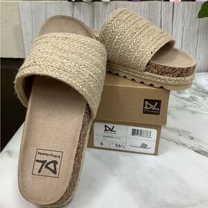 Dirty Laundry Natural Jute Slide Sandals - Beige